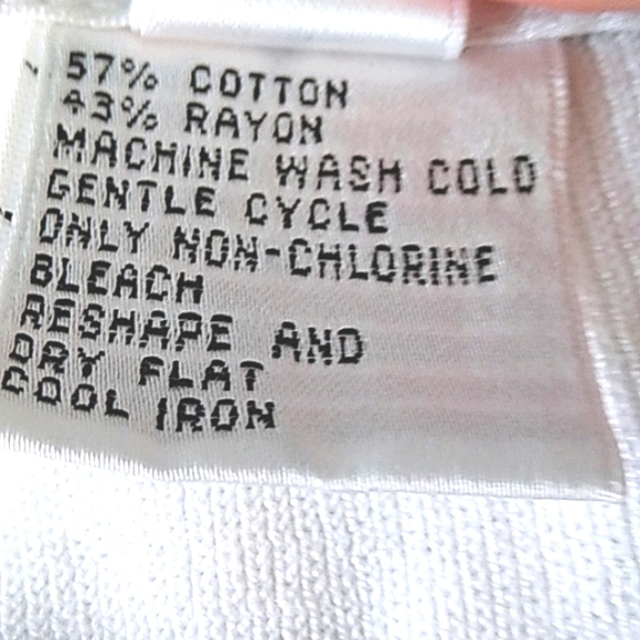 NWOT Talbots striped blue and white cotton blend sweater size s - Picture 4 of 6